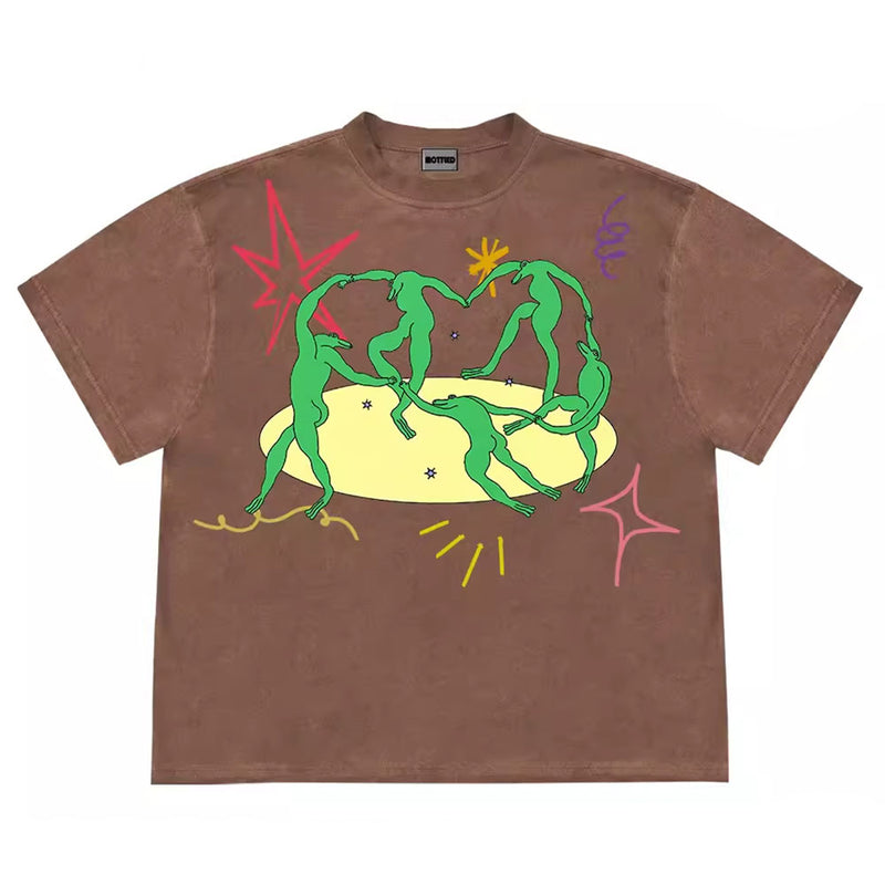 dancing aliens graphic t-shirt boogzel clothing
