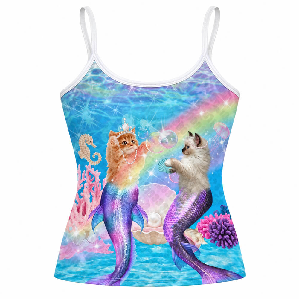 dancing mermaid cat tank top boogzel clothing