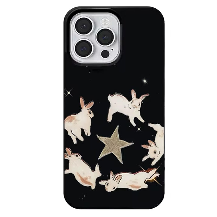 dancing rabbits iphone case boogzel clothing