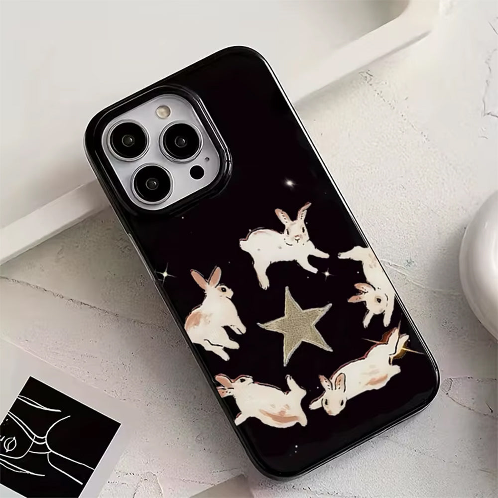 dancing rabbits iphone case boogzel clothing
