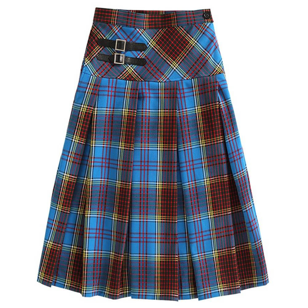 dark academia plaid pleated skirt boogzel clothing