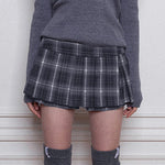 dark academia plaid mini skirt boogzel clothing