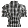 dark academia puff sleeve plaid shirt boogzel clothing