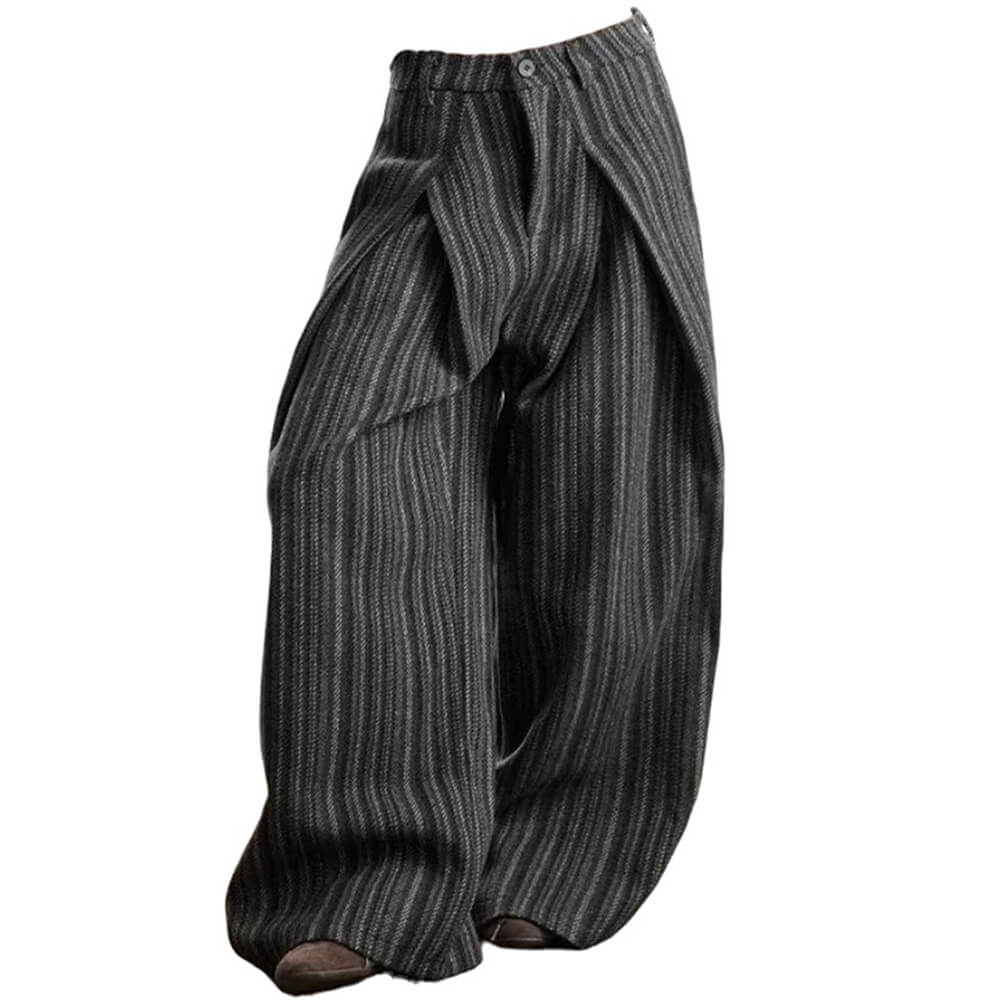 dark academia stripe drape pants boogzel clothing