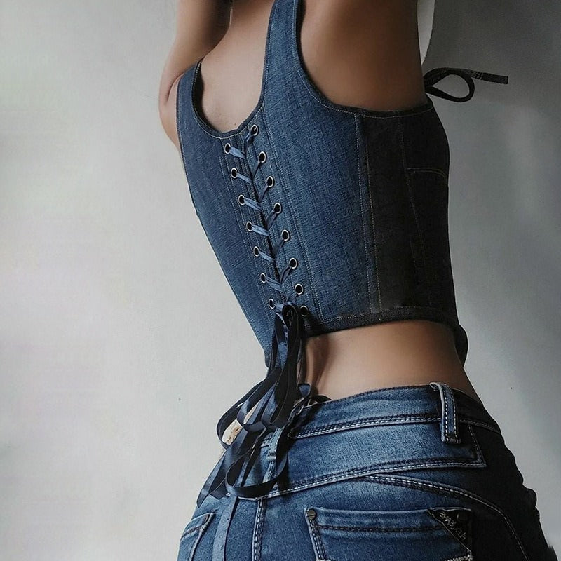 Pinterest trends and where to buy them - denim corset edition 🤍 #pint