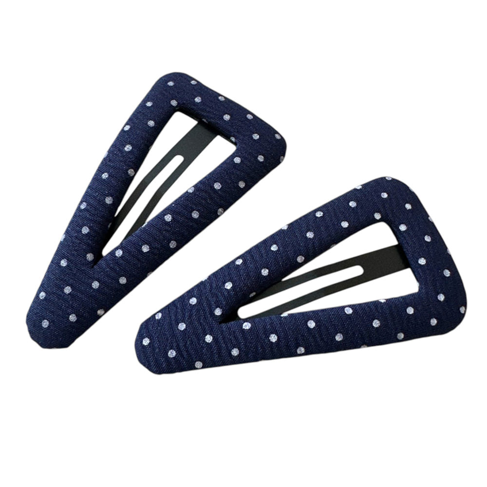 denim polka dot hair clips boogzel clothing