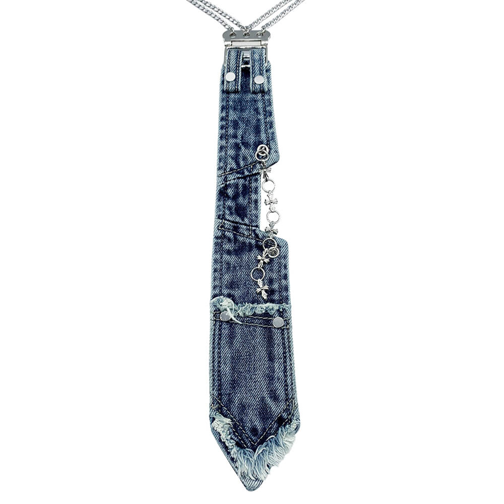 denim tie accessory boogzel clothing