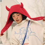 devil horns hood hat boogzel clothing