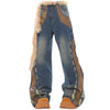 distressed blue wide jeans boogzel clothing