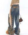 distressed blue wide jeans boogzel clothing