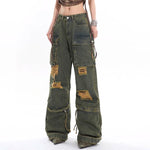 distressed cargo jeans boogzel clothing