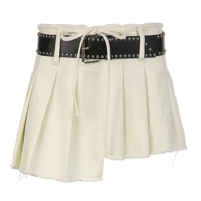 distressed mini skirt boogzel clothing
