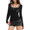 diva y2k lace top boogzel clothing