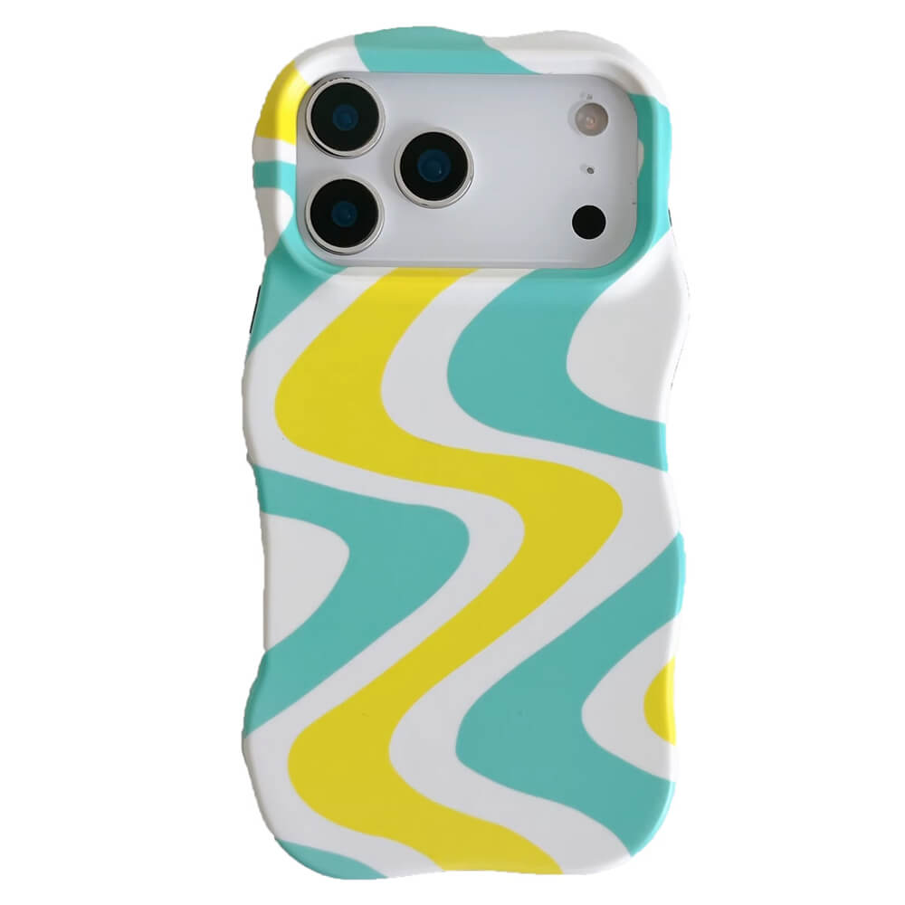 dopamine aesthetic wavy stripe iphone case boogzel clothing