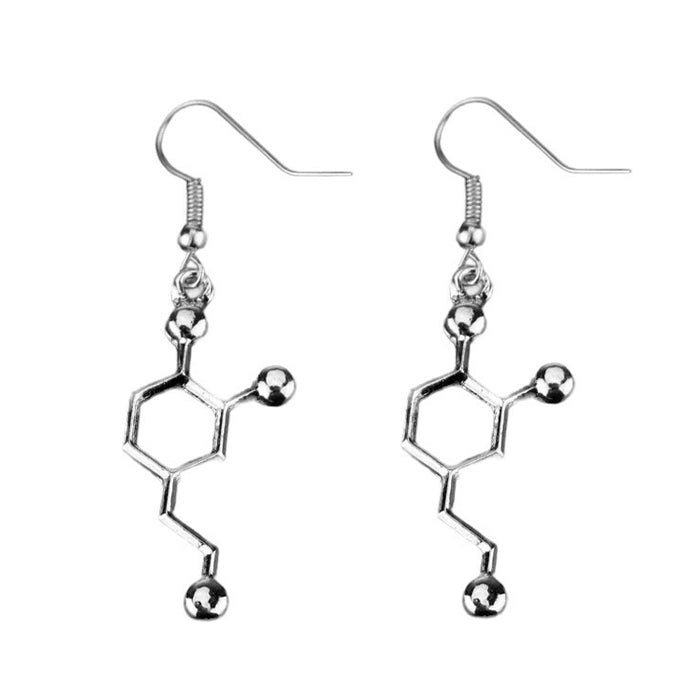 dopamine molecule earrings boogzel clothing