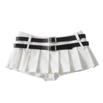 Y2K Double-Belt Extreme Micro Skirt boogzel clothing