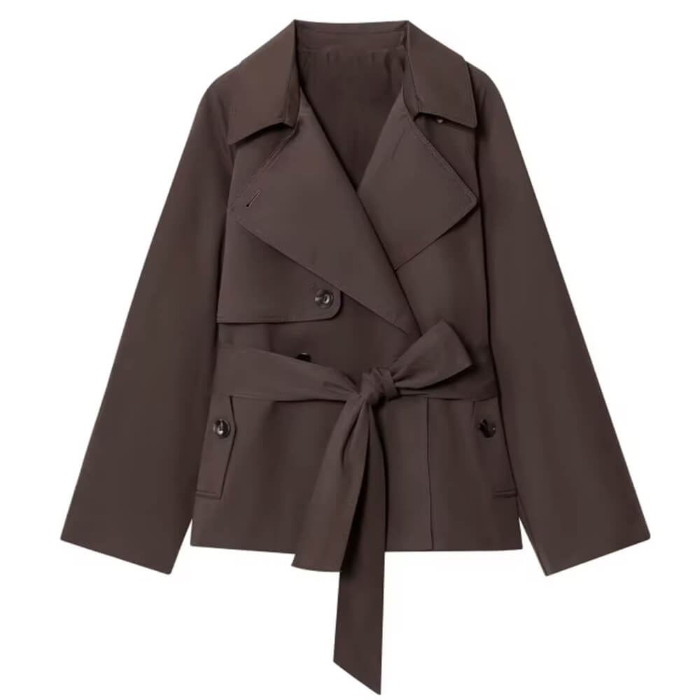 double breasted belted trench coat boogzel clothing