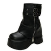 double buckle chunky boots boogzel clothing