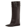 double buckle knee high boots boogzel clothing