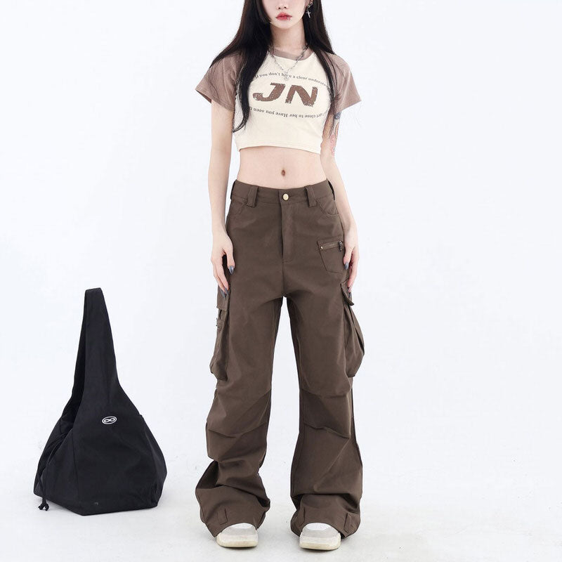 Brown Cargo Pants Outfit Women