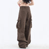 Downtown Girl Brown Cargo Pants boogzel clothing
