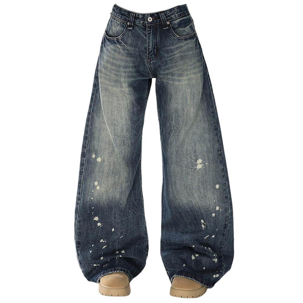 downtown girl distressed baggy jeans boogzel clothing