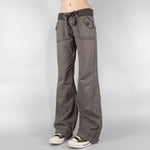 downtown girl drawstring denim pants boogzel clothing