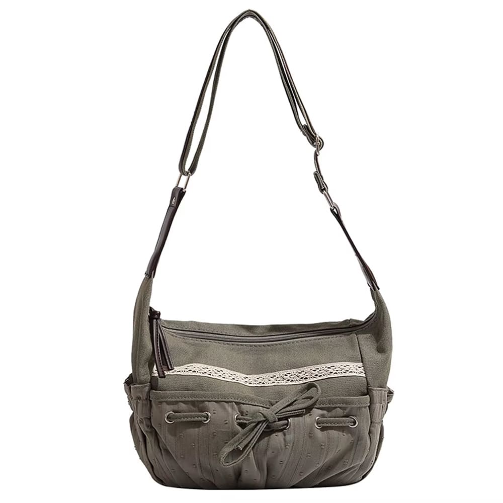 downtown lace detail shoulder bag boogzel clothing