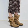 dusty road mid calf buckle boots boogzel clothing
