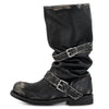 black mid calf buckle boots boogzel clothing