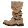 dusty road mid calf buckle boots boogzel clothing