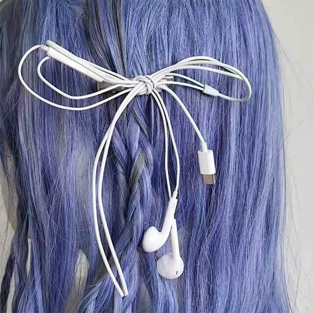 earphone bow hair clip boogzel clothing