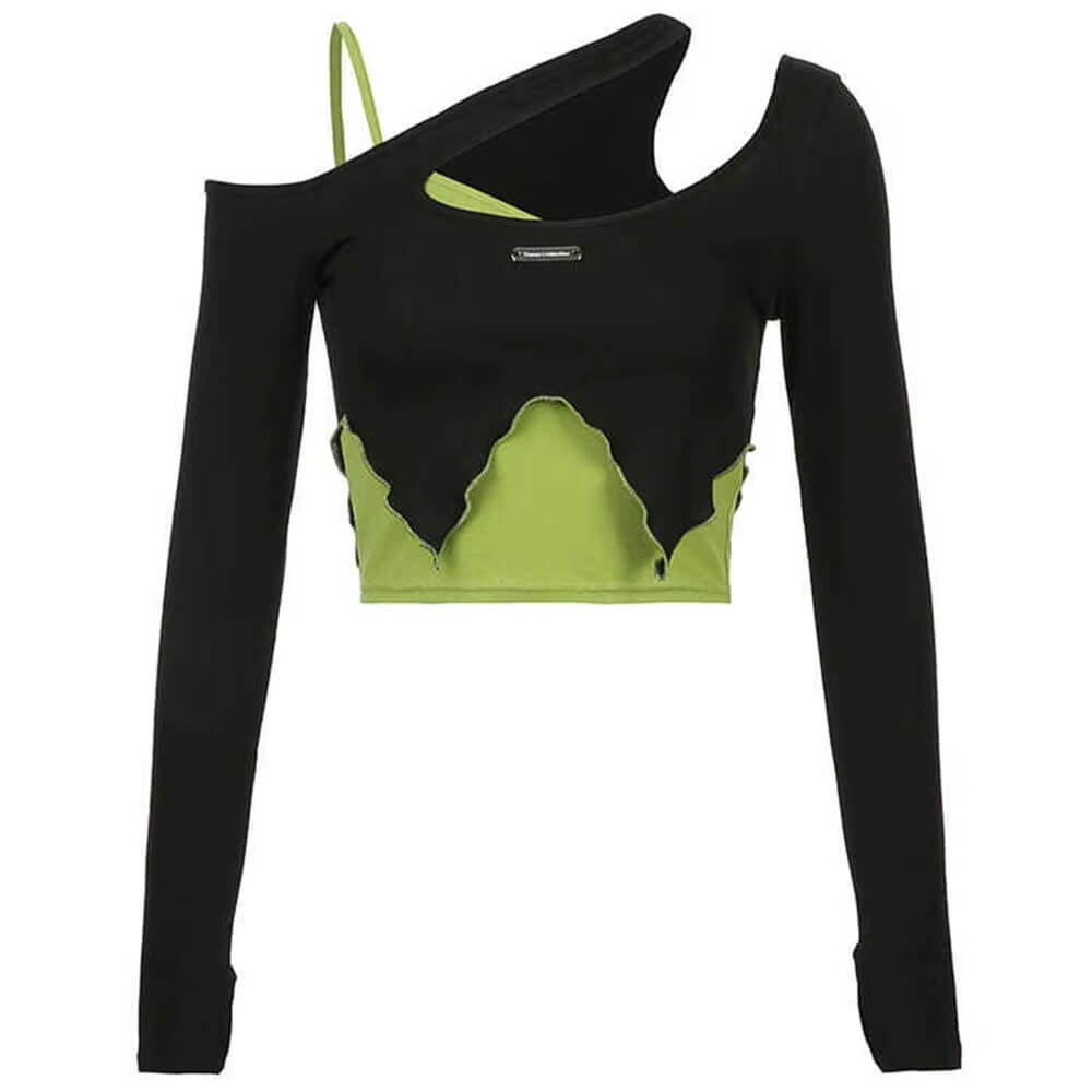 e girl layered crop top boogzel clothing