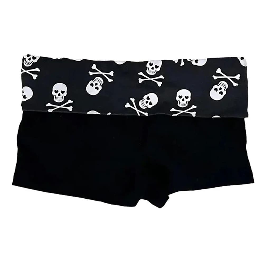 emo girl skull mini shorts boogzel clothing