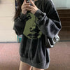 face print grunge oversized sweatshirt boogzel clothing