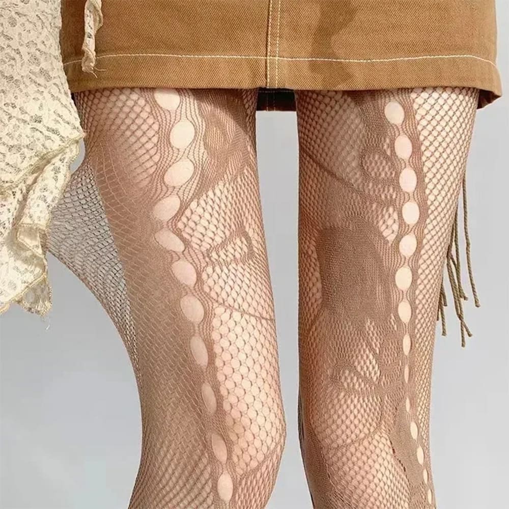 fairycore aesthetic fishnet tights boogzel clothing