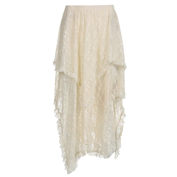 fairycore asymmetrical lace skirt boogzel clothing