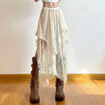 asymmetrical lace skirt boogzel clothing