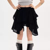 fairycore asymmetric lace ruffle skirt boogzel clothing