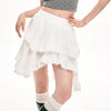 white asymmetric lace ruffle skirt boogzel clothing