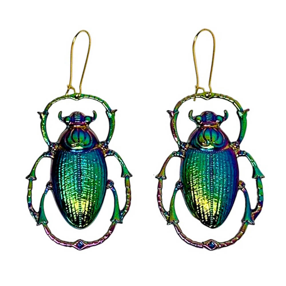 fairycore beetle earrings boogzel clothing