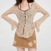 fairycore lace flare sleeve top boogzel clothing