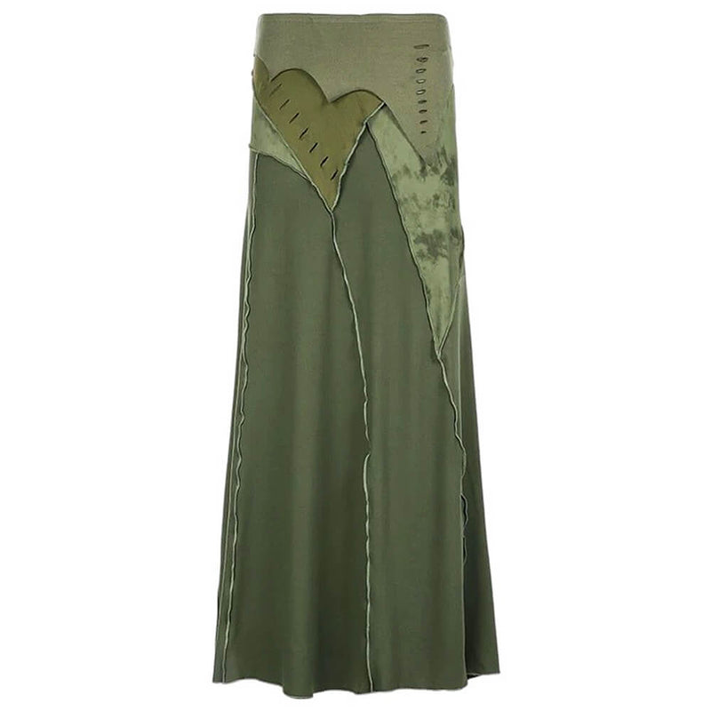 fairycore patchwork maxi skirt boogzel clothing