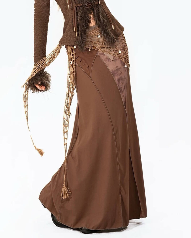 fairycore patchwork maxi skirt boogzel clothing