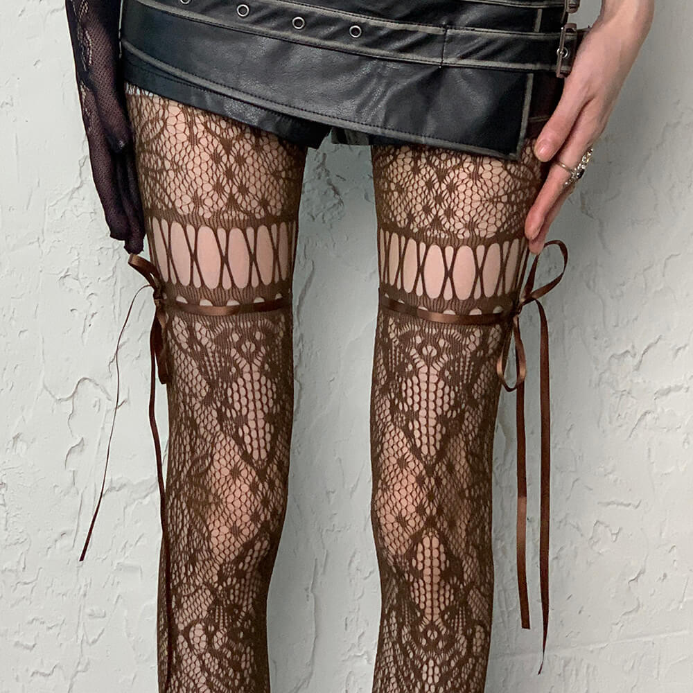 fairy grunge aesthetic lace tights boogzel clothing