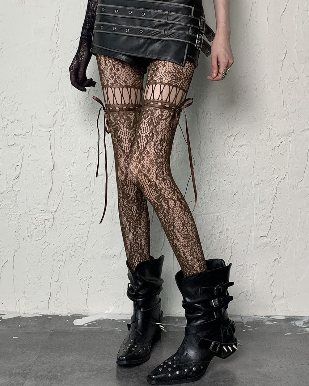 fairy grunge aesthetic lace tights boogzel clothing