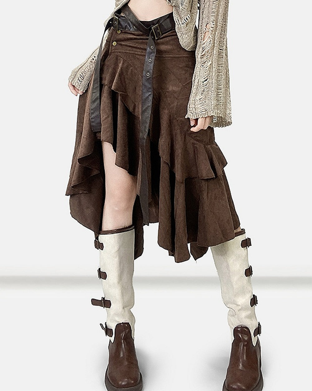 fairy grunge asymmetrical skirt boogzel clothing