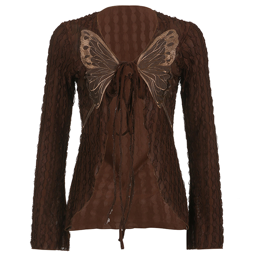 fairy grunge butterfly long sleeve top boogzel clothing