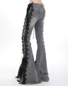 fairy grunge lace up flared jeans boogzel clothing