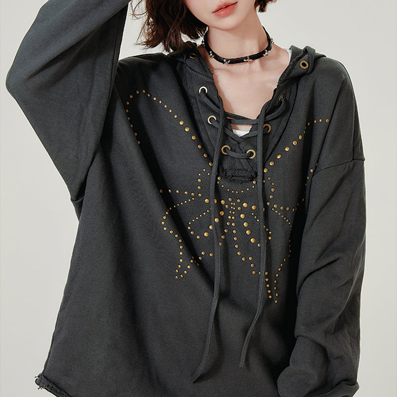 fairy grunge studded butterfly hoodie boogzel clothing